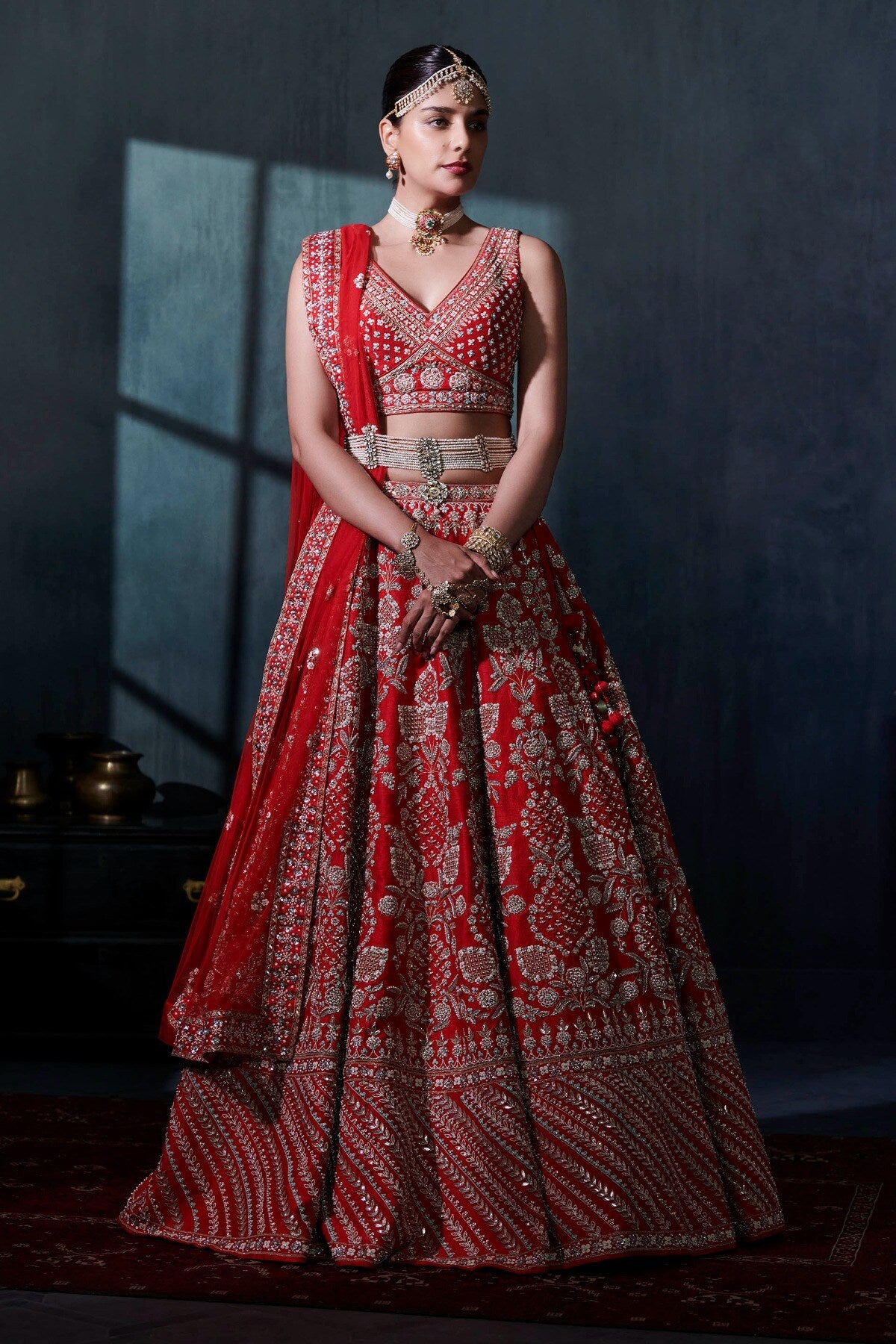 Piari Lehenga Set - Red