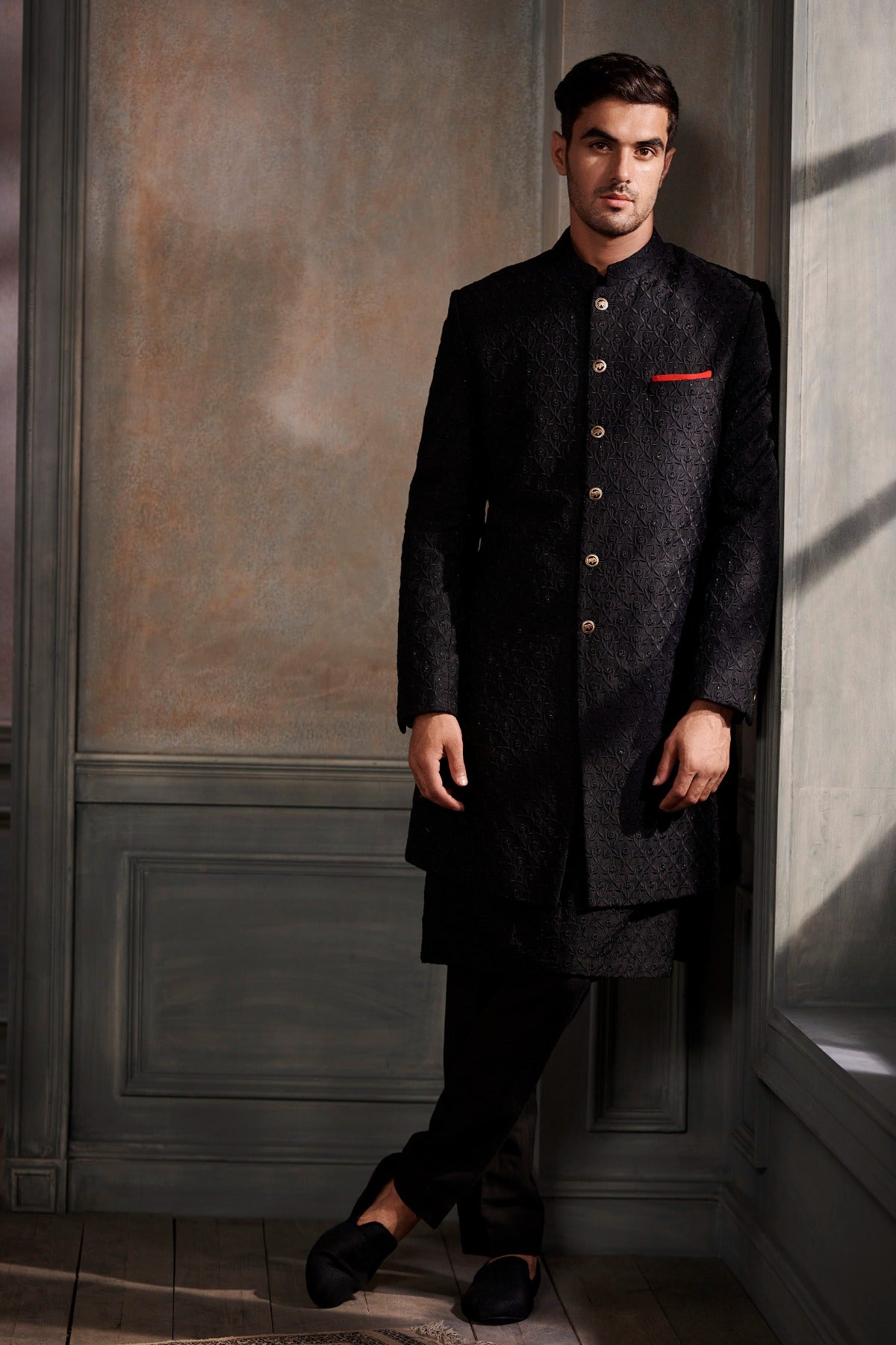 DALIR SHERWANI – BLACK