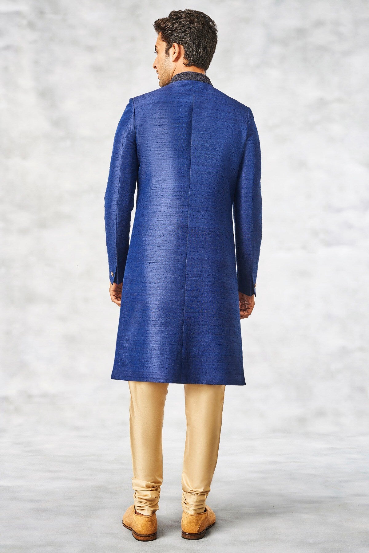 EJAZ SHERWANI - NAVY BLUE
