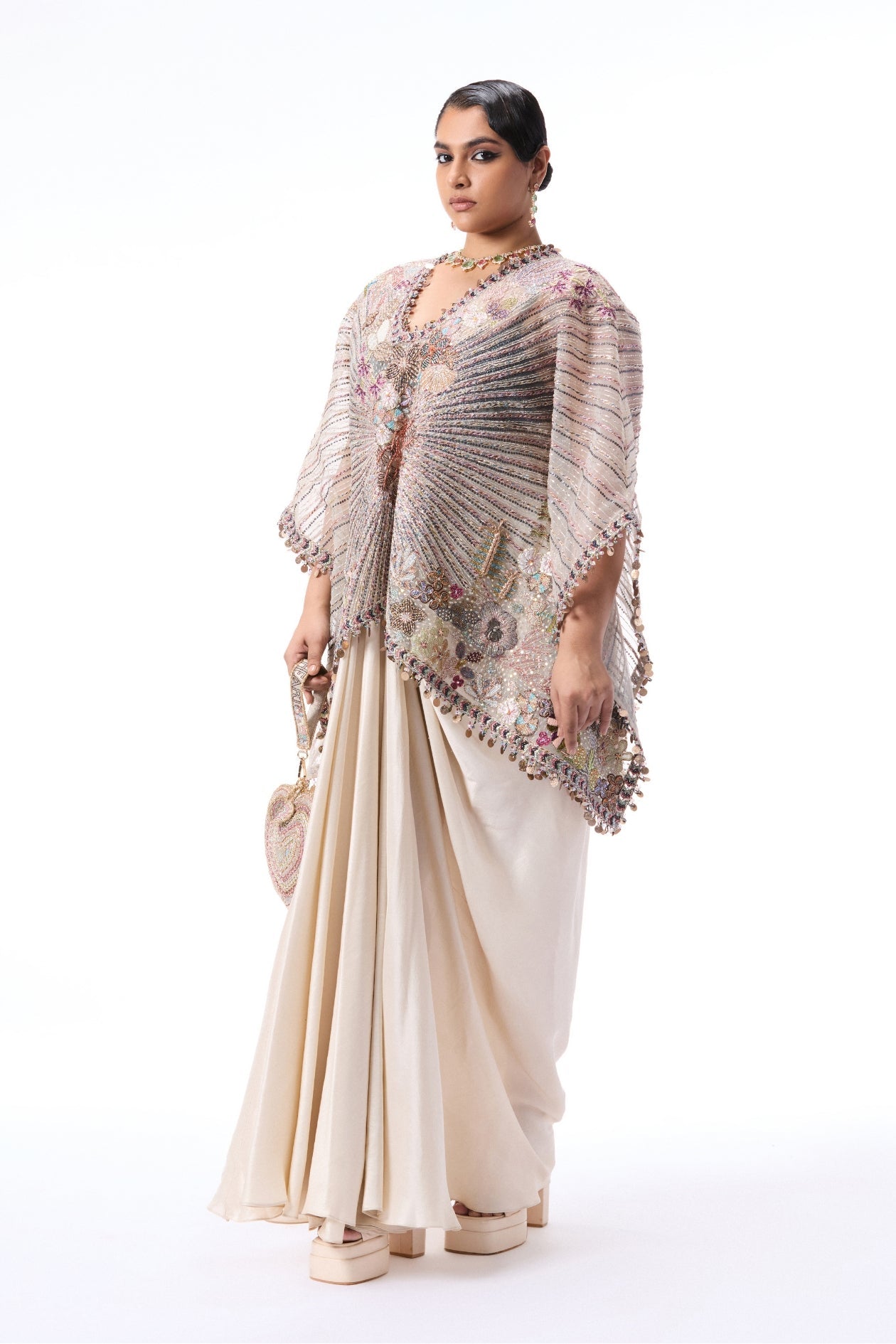Lumibloom - Ivory Tulle & Dupion Silk Set - Ready To Ship