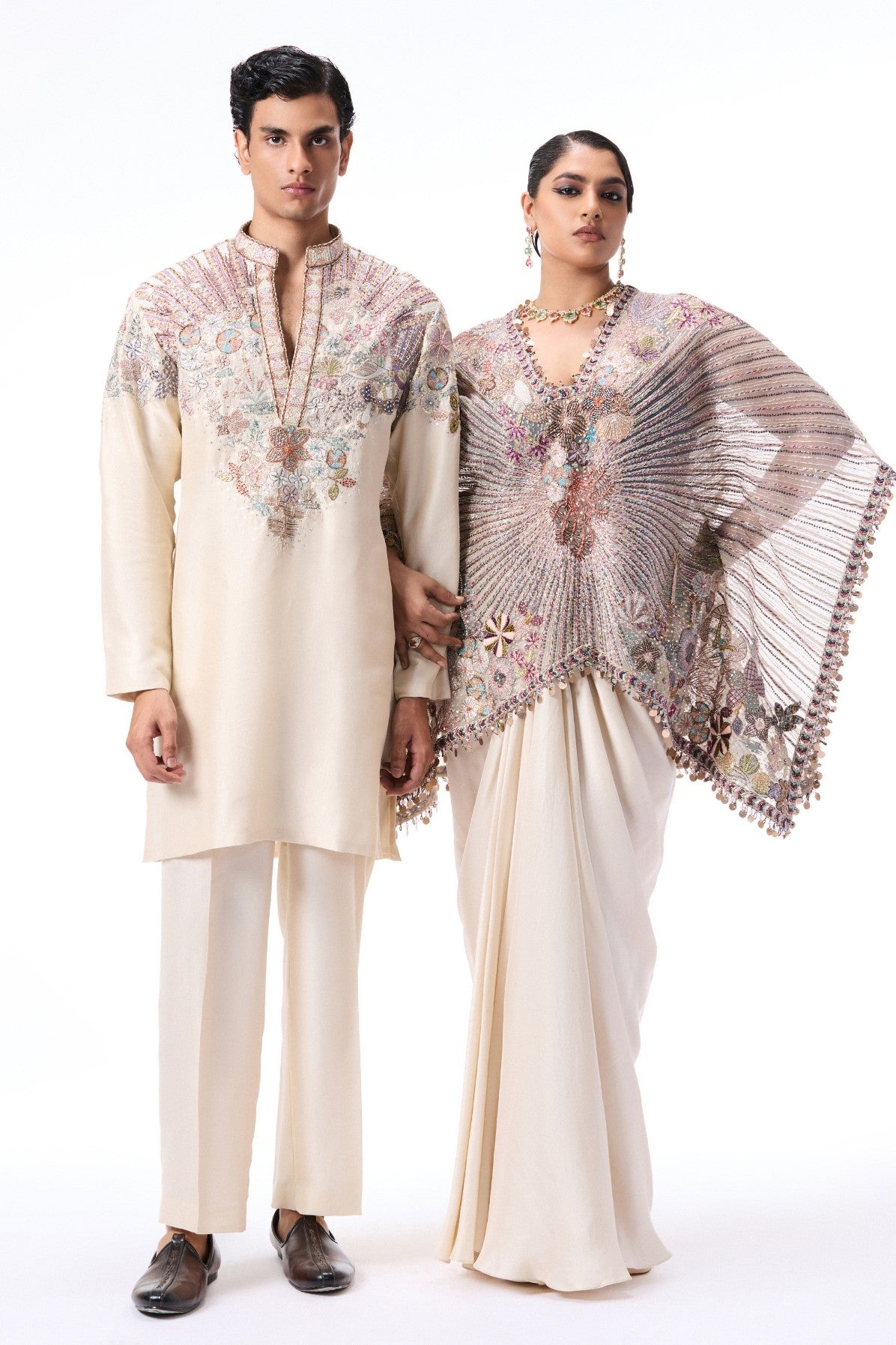 Lumibloom - Ivory Tulle & Dupion Silk Set - Ready To Ship
