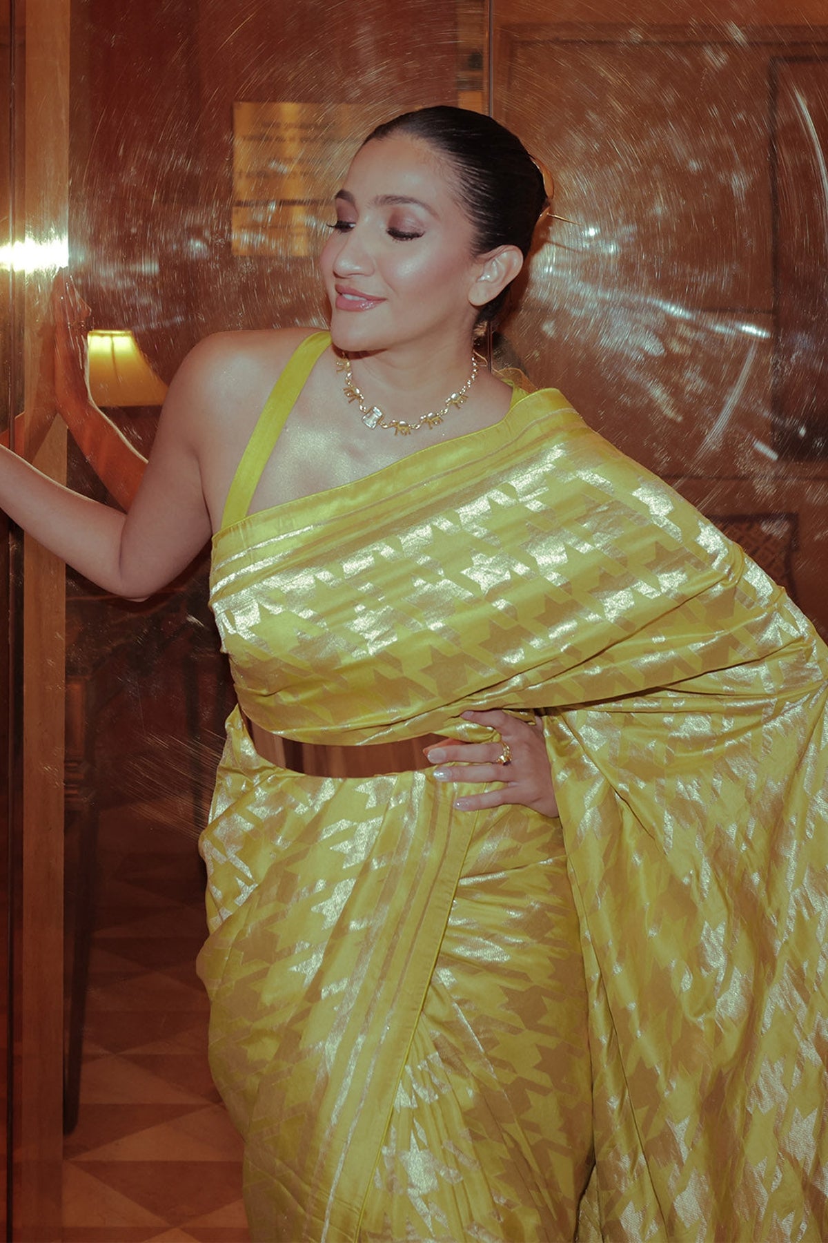 Yellow Gerum Saree
