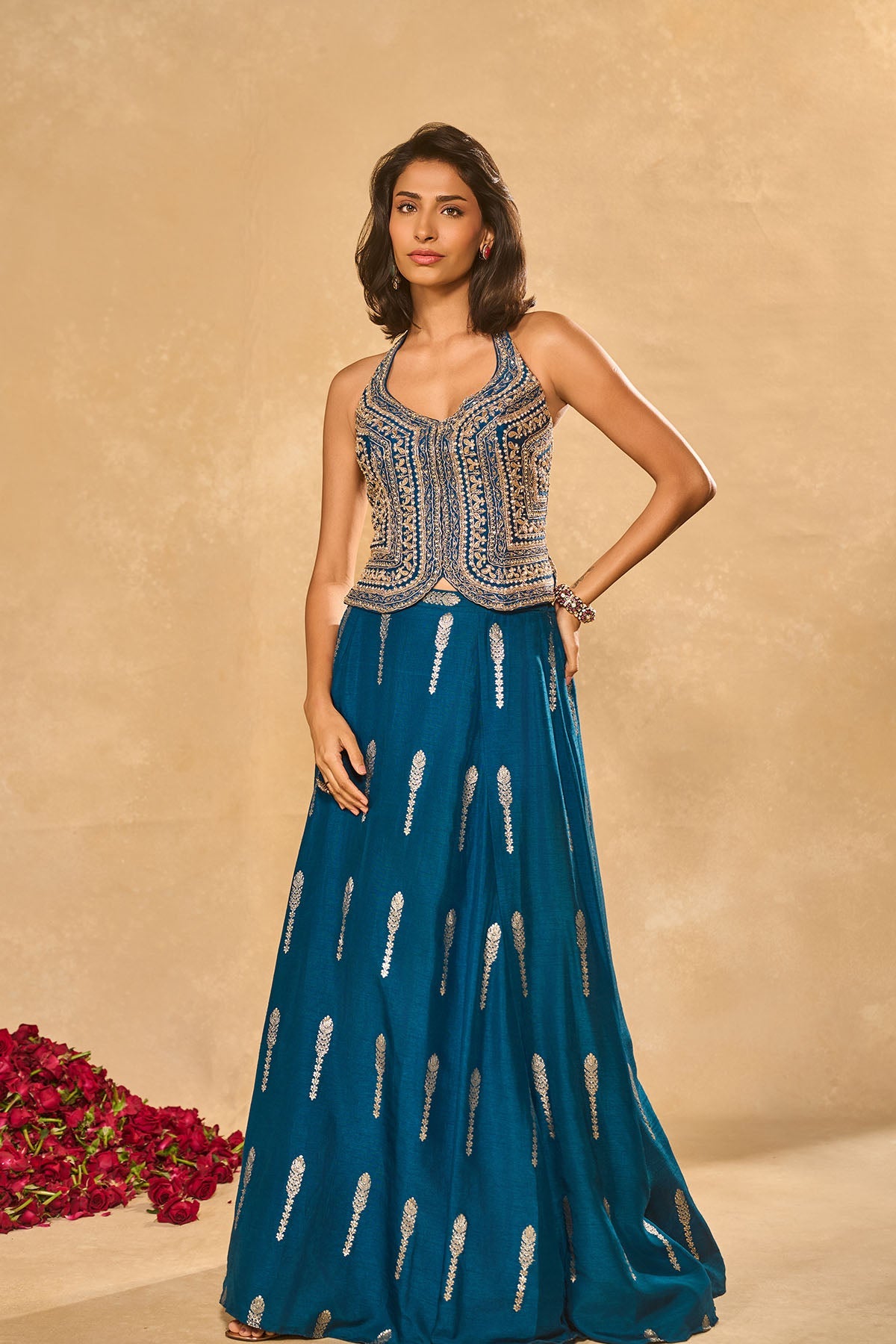 Amal Lehenga In Blue - Ready to ship