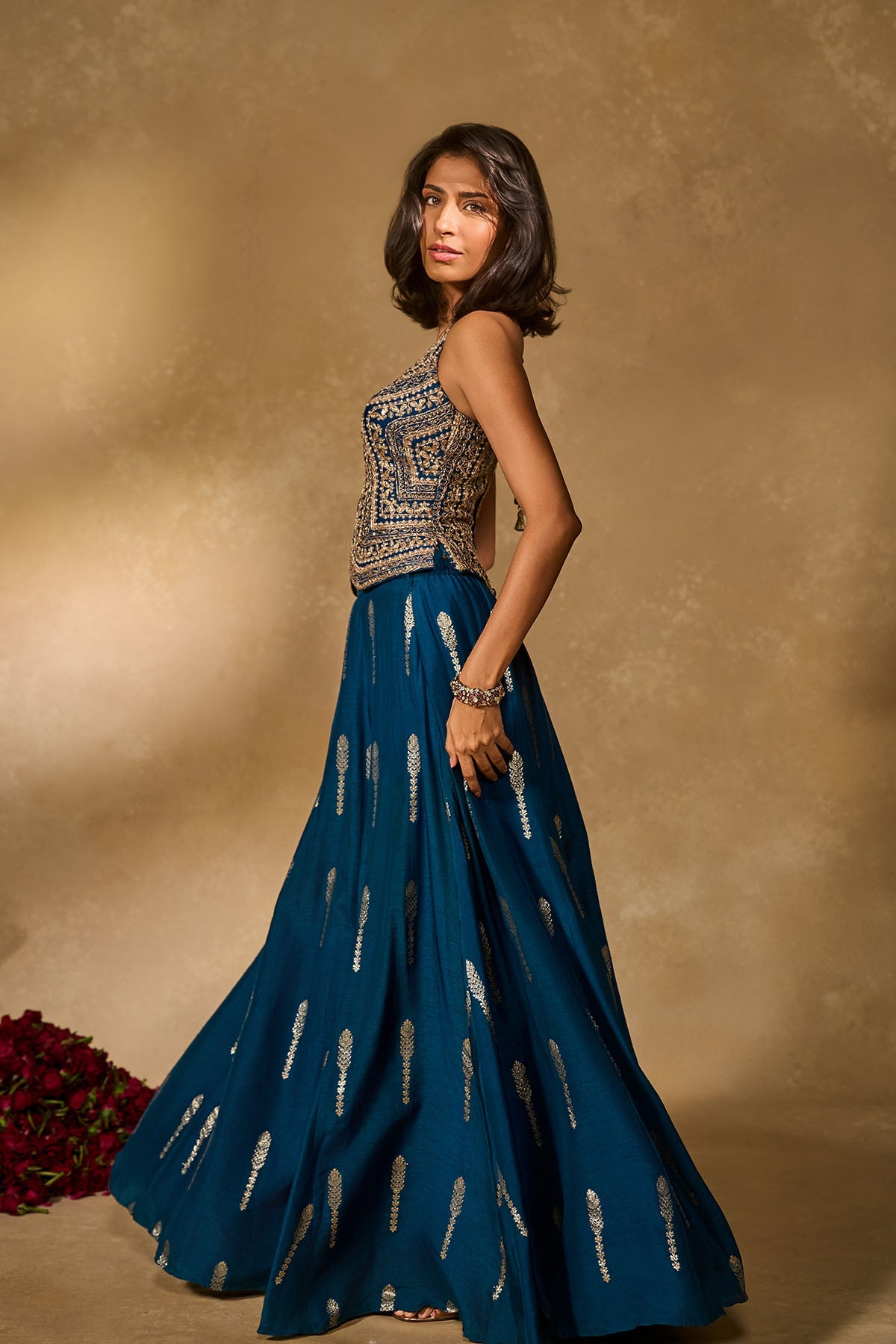 Amal Lehenga In Blue - Ready to ship