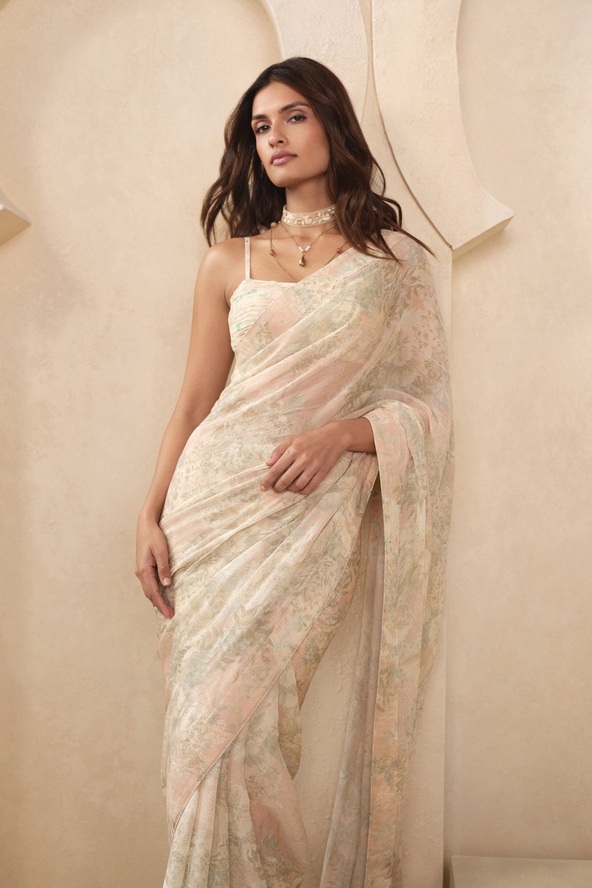 Sakura Bemberg Saree - Blush