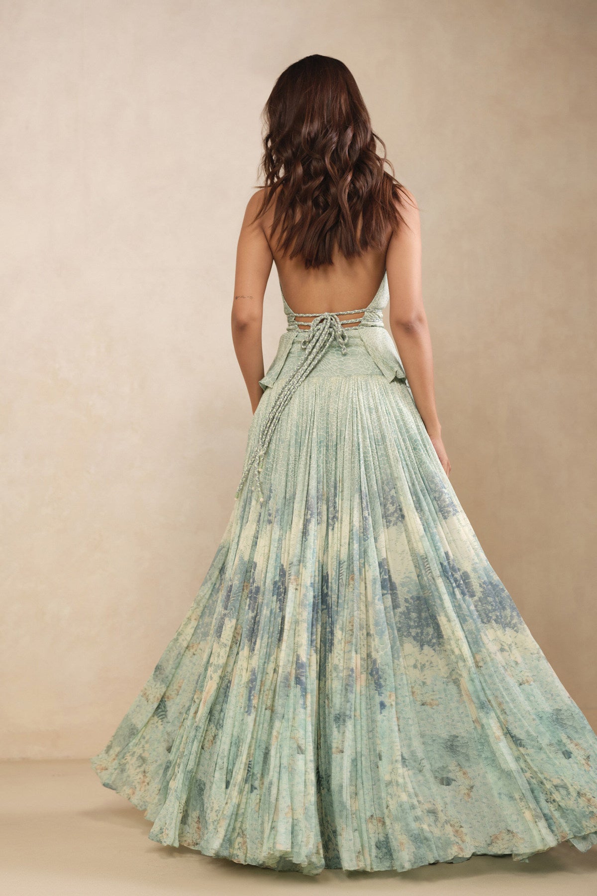 Akari Bemberg Skirt Set - Blue