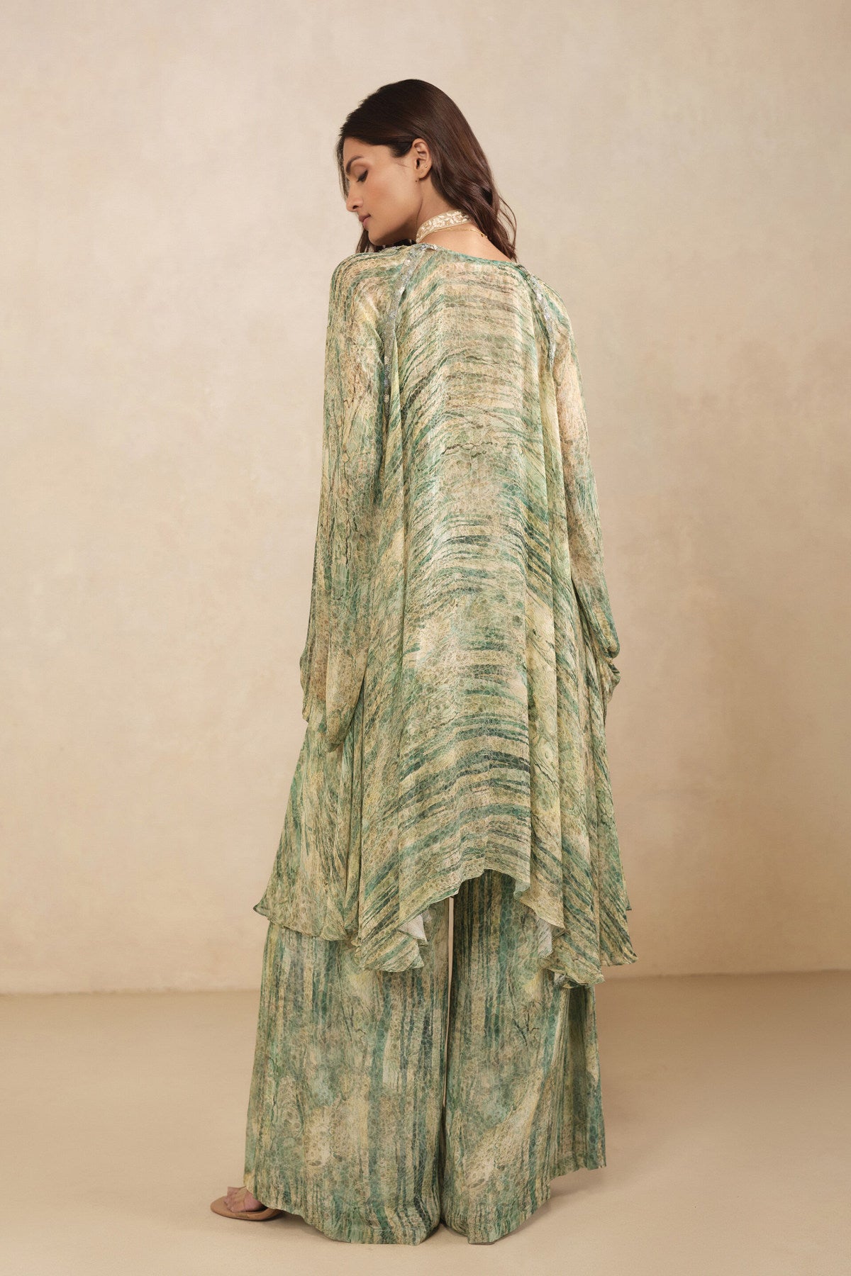 Umi Bemberg Kurta Set - Green