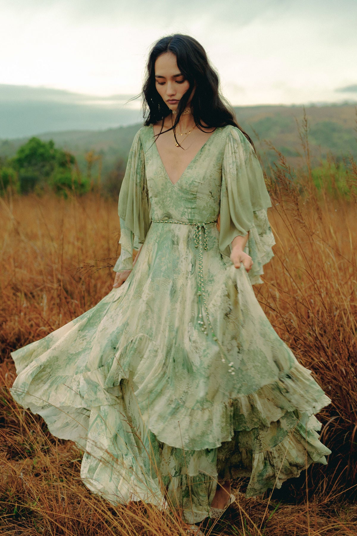Amur Bemberg Gown - Sage