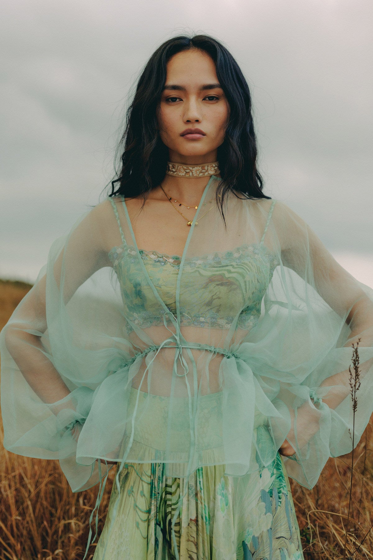 Kaze Bemberg Skirt Set - Aqua
