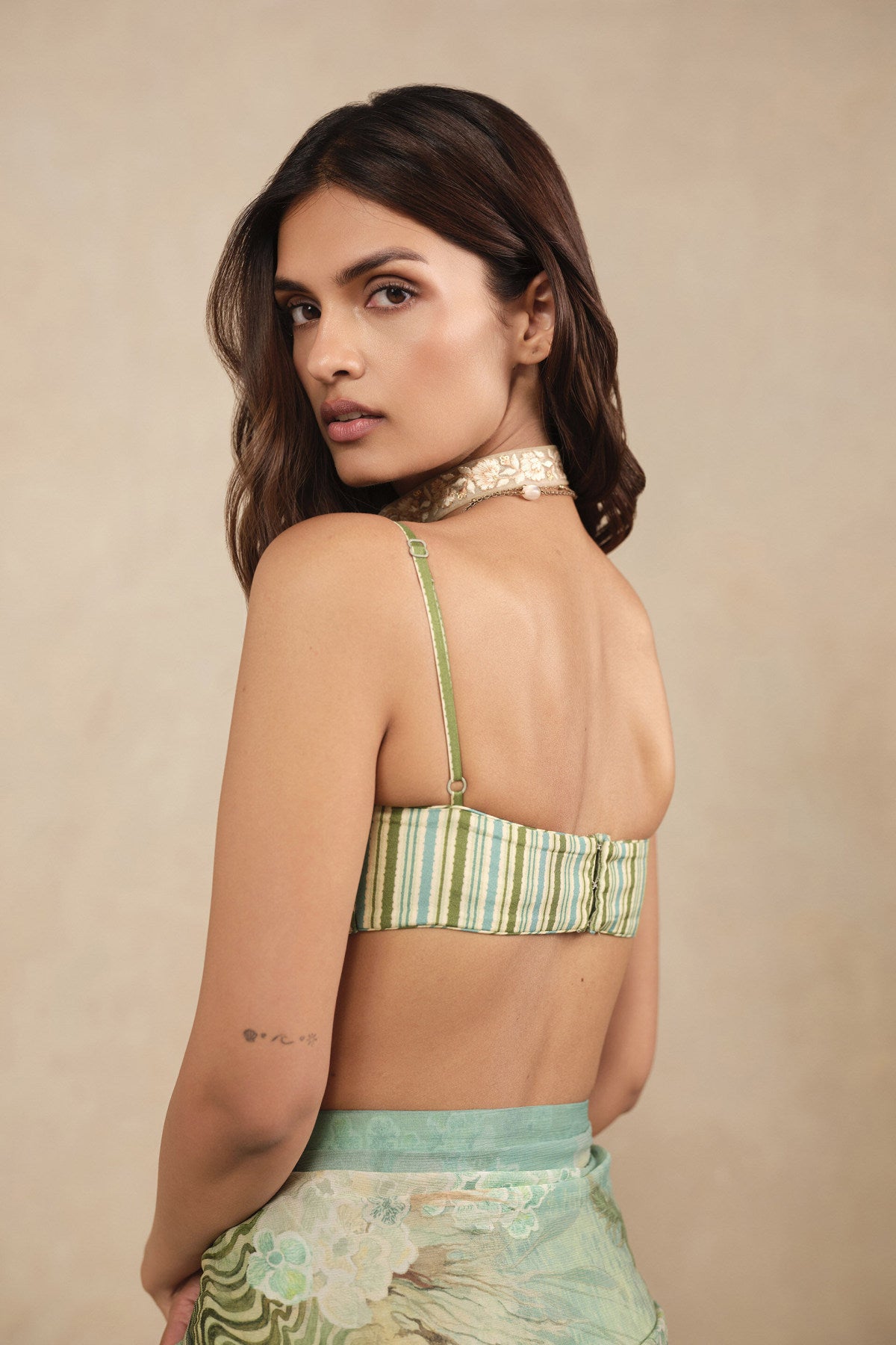 Suki Bemberg Saree - Aqua