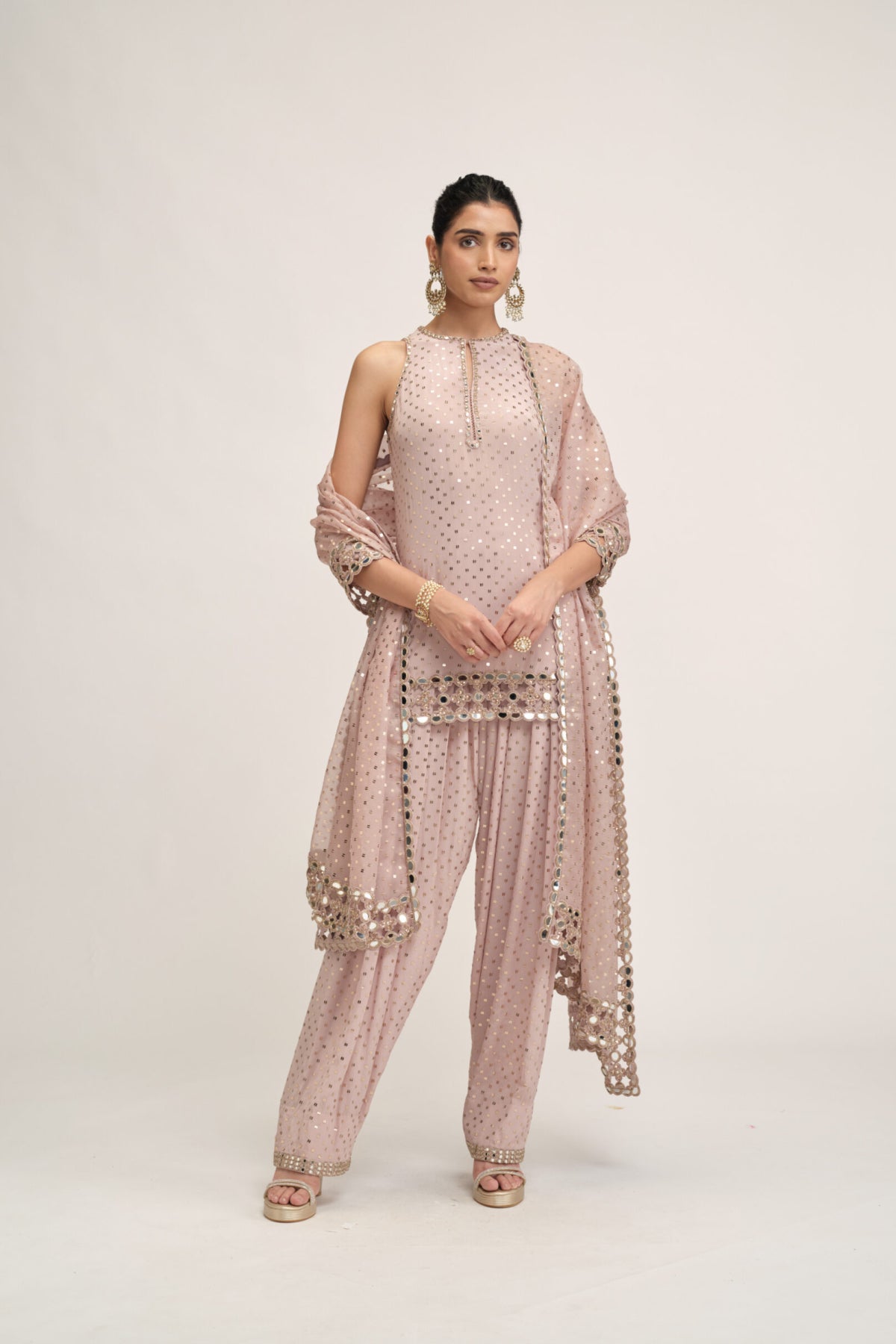 Ash Pink Kurta Salwar Set