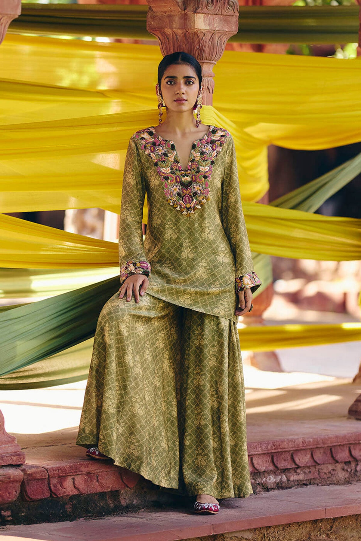 Asma kurta sharara set