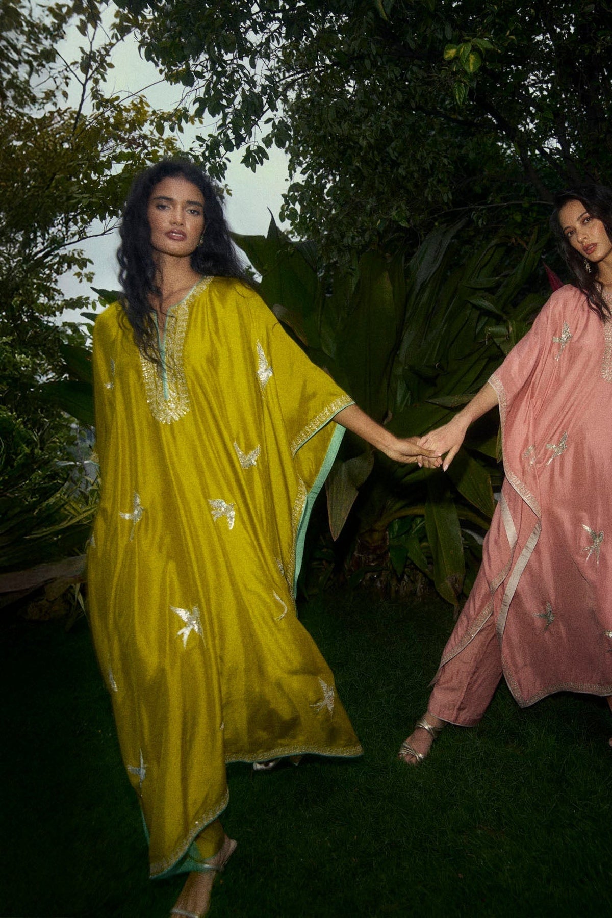 Bird Design Kaftan Set