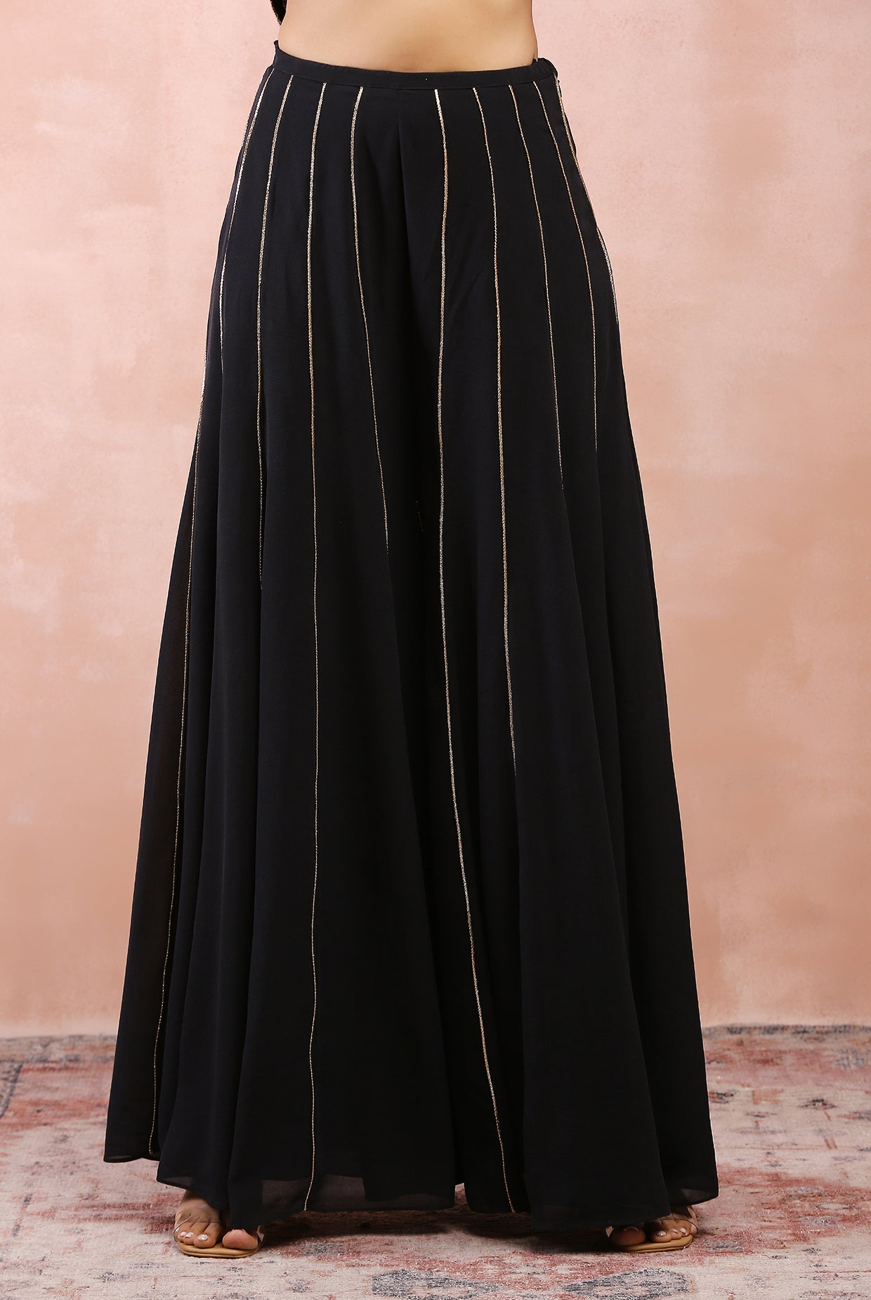 BLACK BAGH EMBROIDERED KURTA WITH SHARARA AND DUPATTA