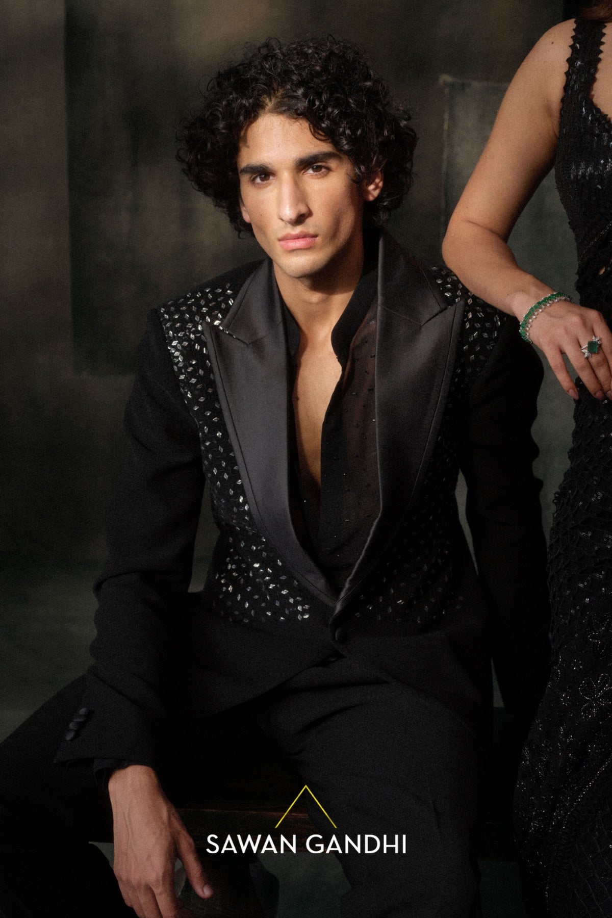 Black Patra Work Jacket