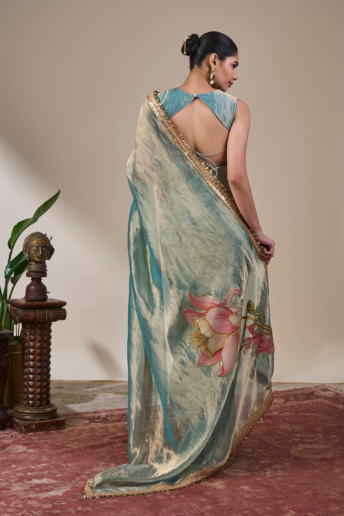Blue Picante Saree