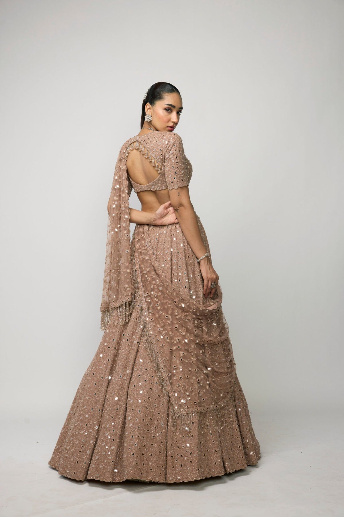 Bronze Rose Lehenga Set