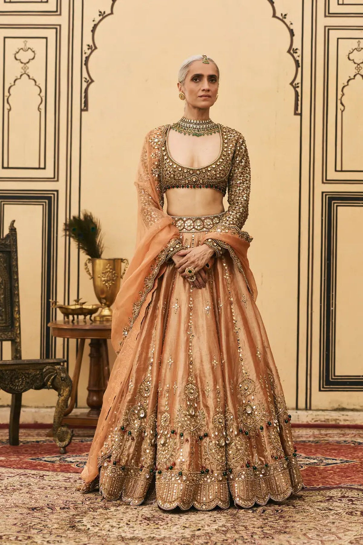 Chaand Baali Tissue Lehenga Set