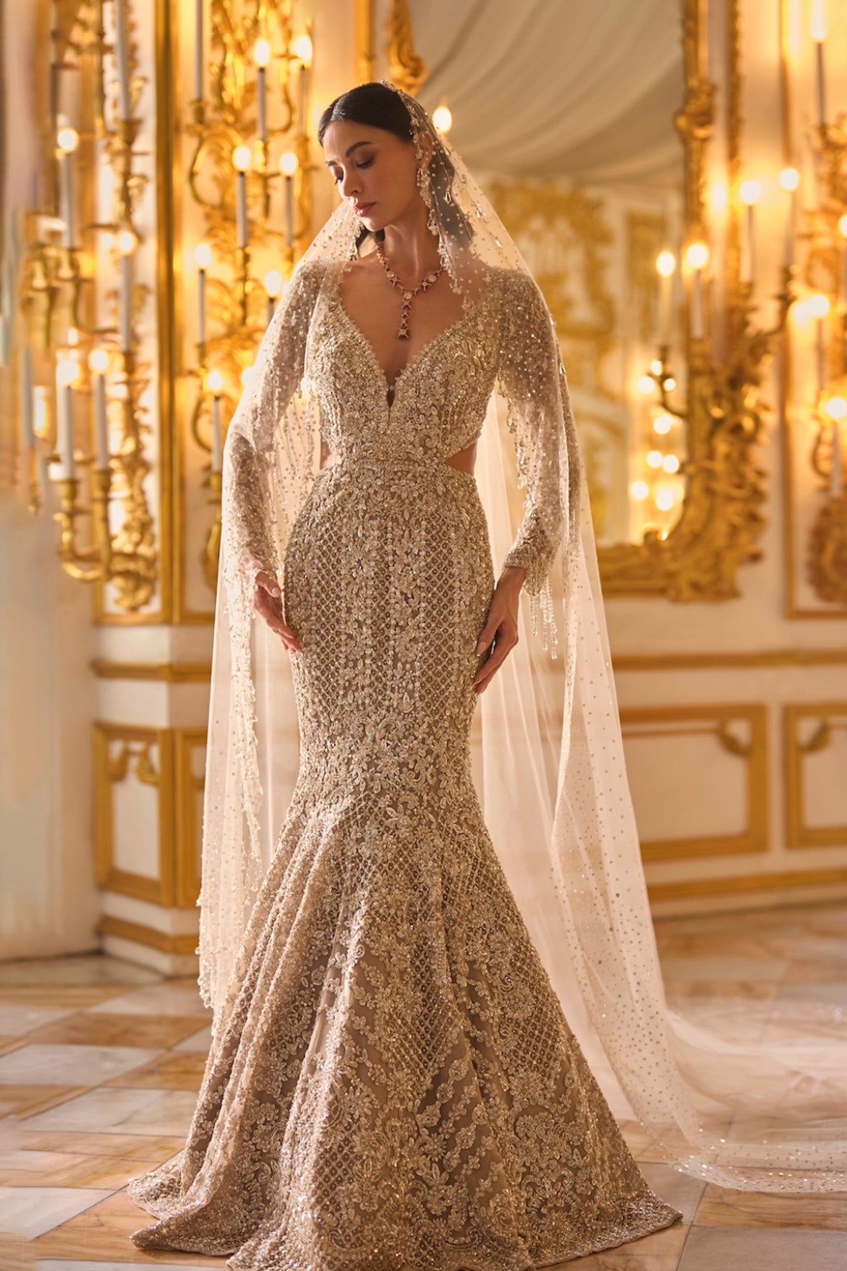 Champagne Sequin Gown