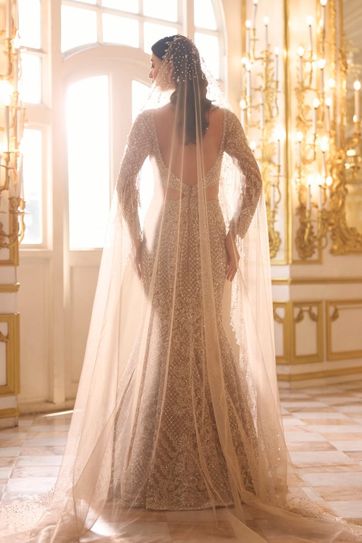 Champagne Sequin Gown