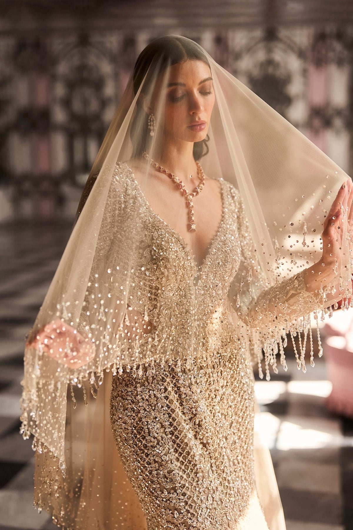 Champagne Sequin Gown