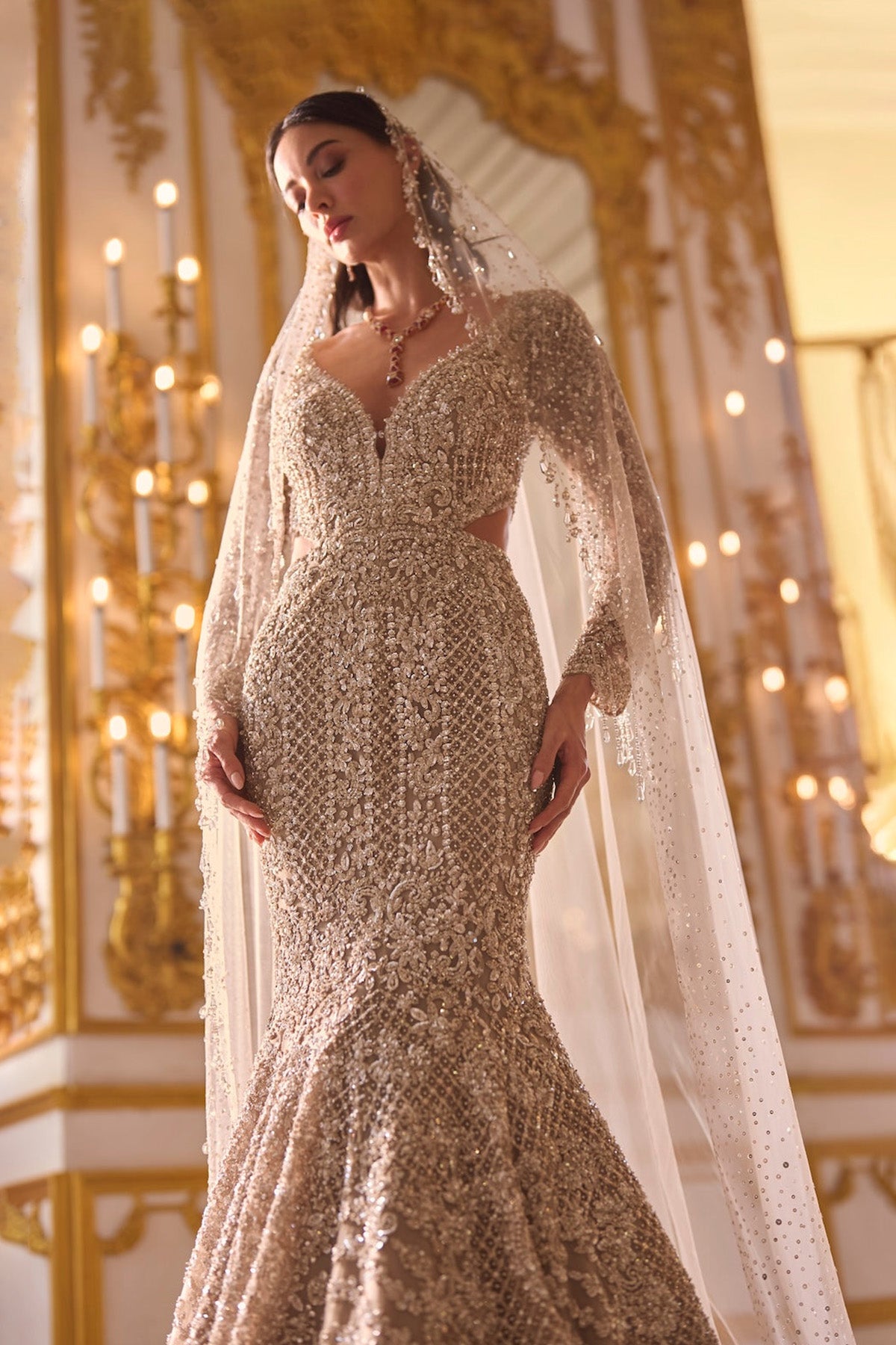 Champagne Sequin Gown