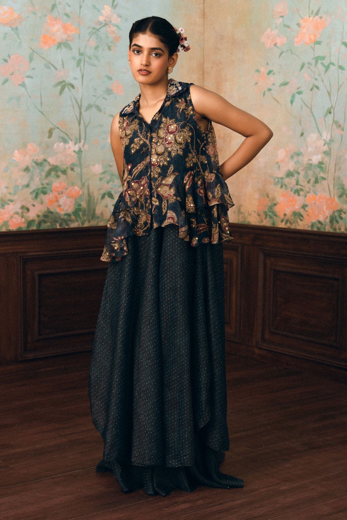 Cherie Kurta set- NAVY BLUE