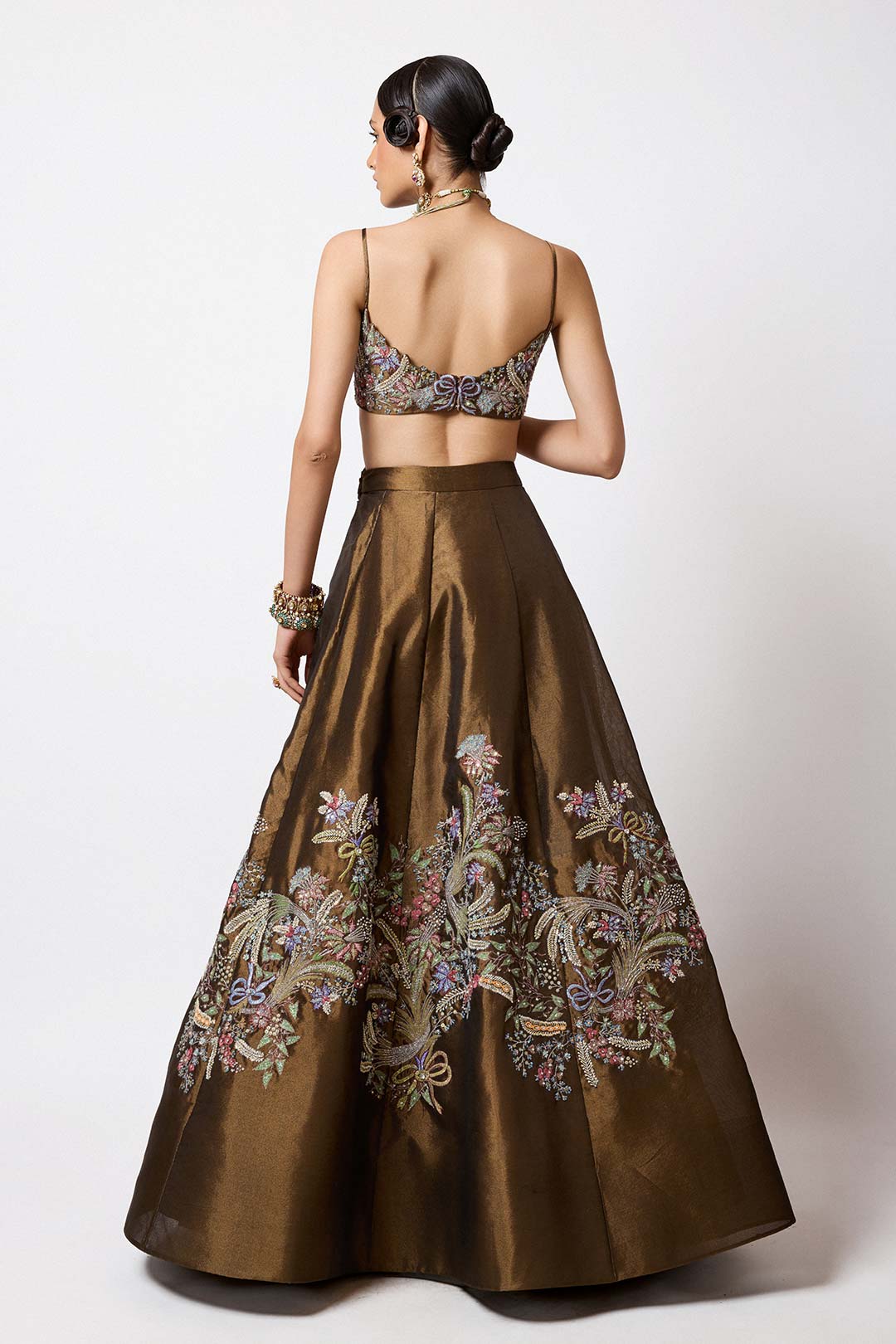 Bruné - Metallic Tissue Lehenga - Ready To Ship