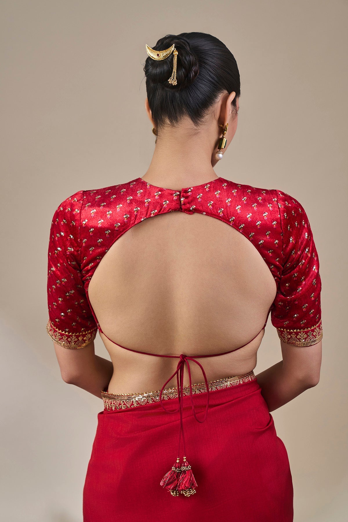 Crimson Khari Saree