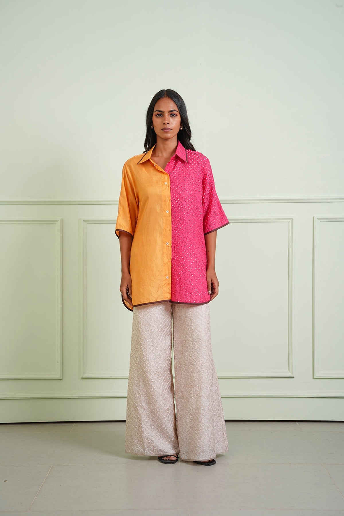 Crushed Bandhani Shirt