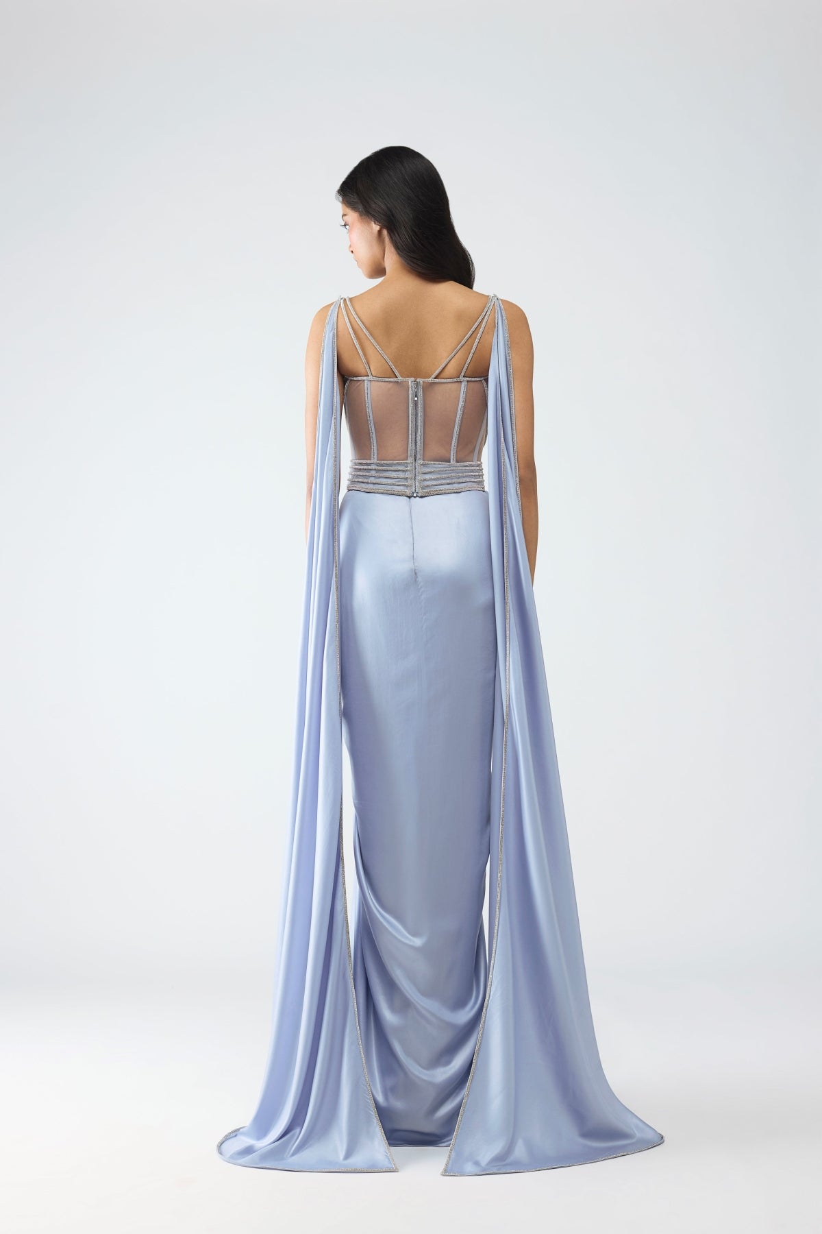 Crystalvein Corset And Draped Saree