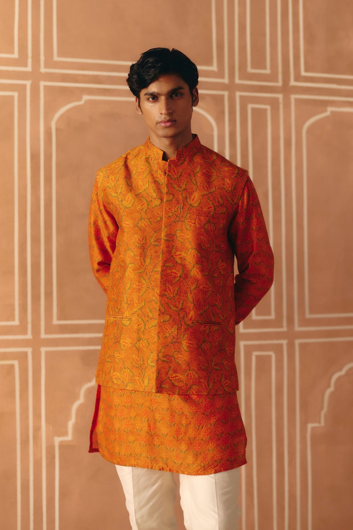 Burnt orange bandi set