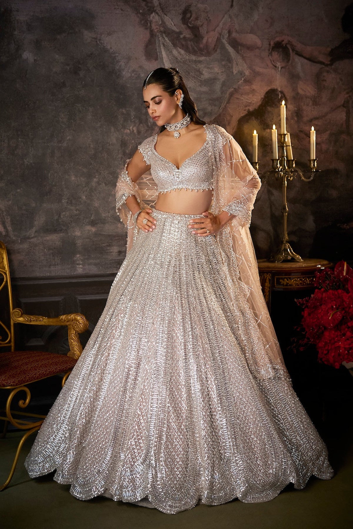 Dusty Mauve Lehenga Set