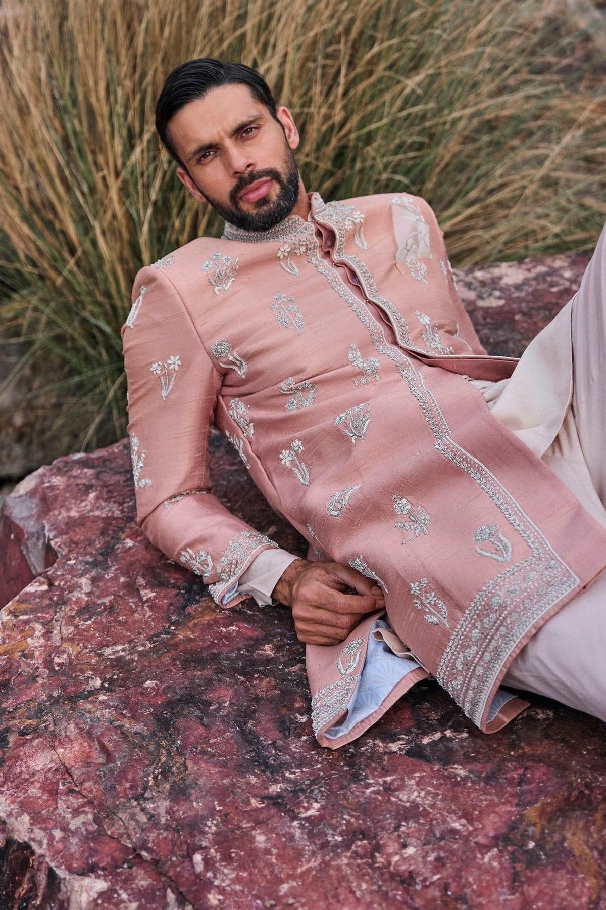 Dusty Rose Sherwani Set