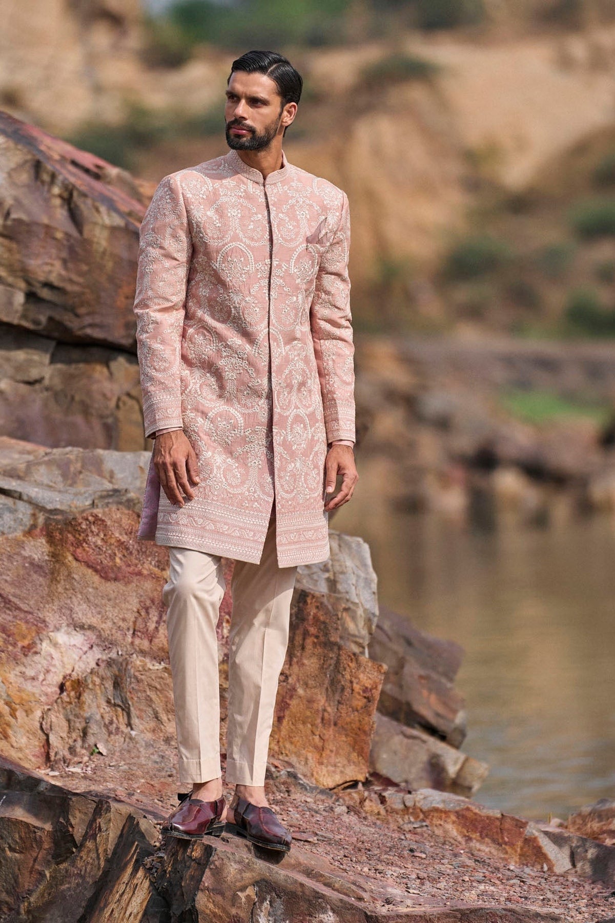 Dusty Rose Sherwani Set