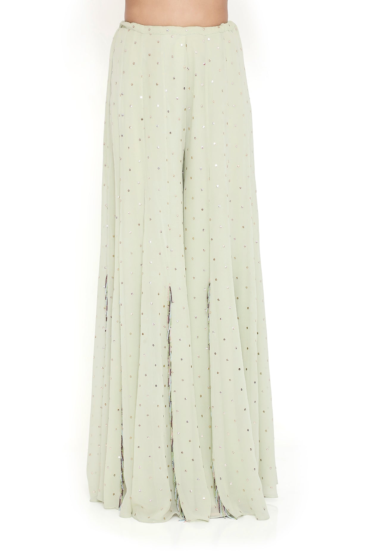 Elisa Aqua Embroidered Choli And Sharara