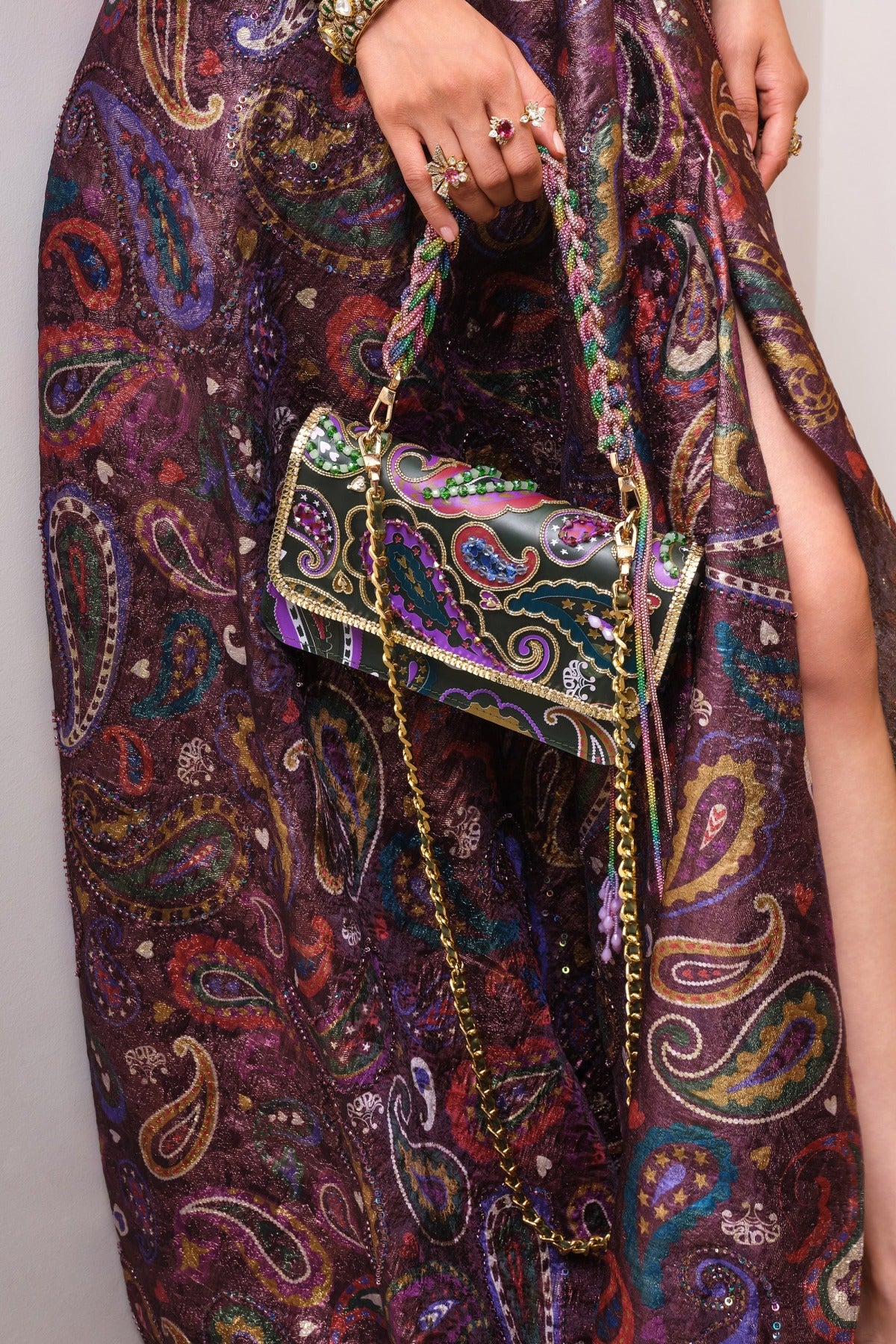 Emerald Crystal Crush: Large Handbag