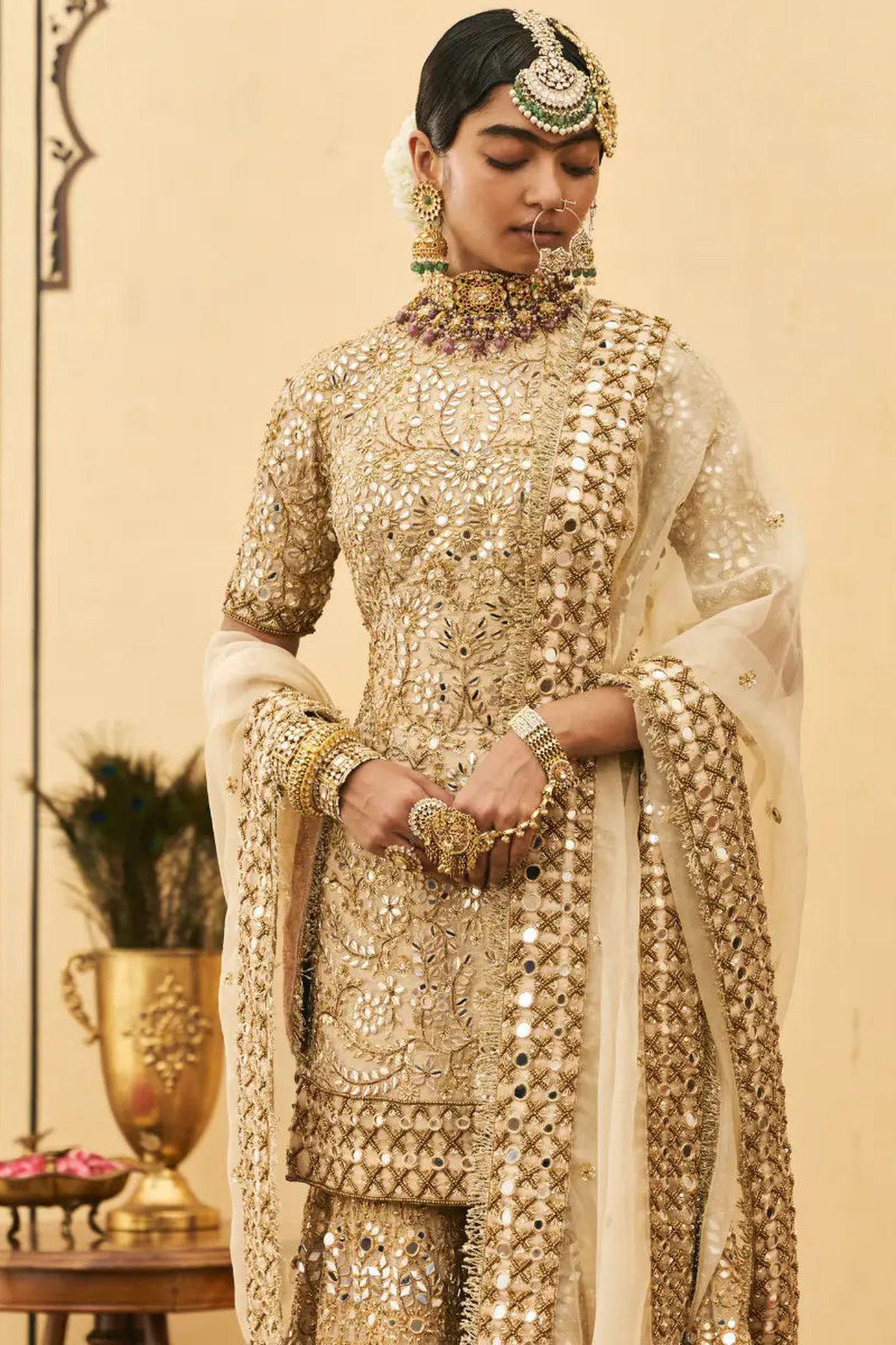 Fawn Organza Garara Set