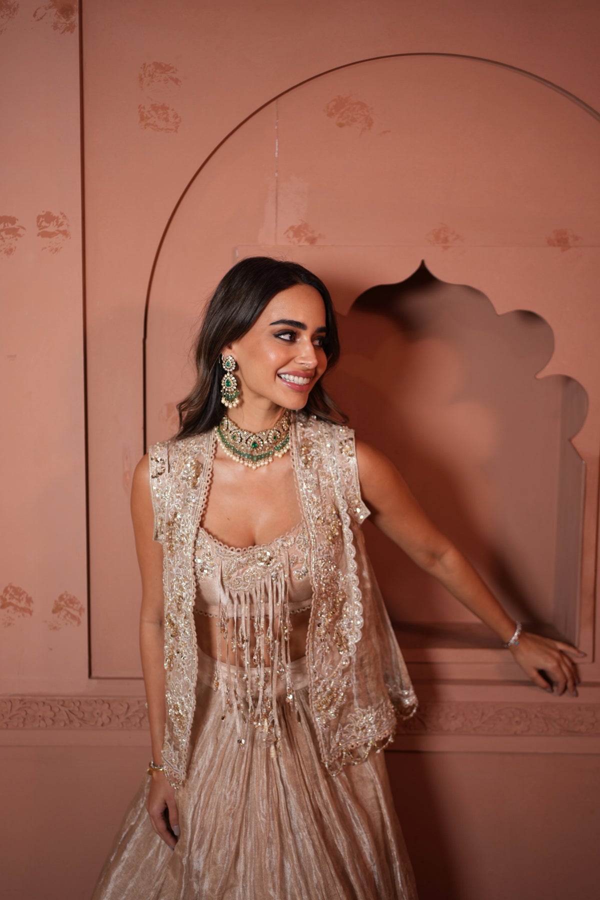 Arushi's Mehra in Sunehri Lehenga Set