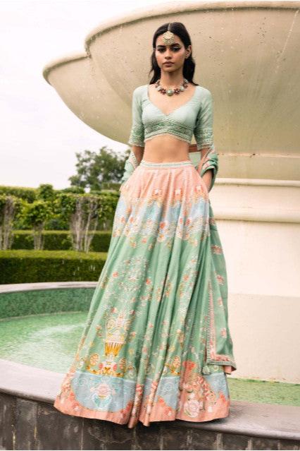 PIXI PRINTED LEHENGA SET