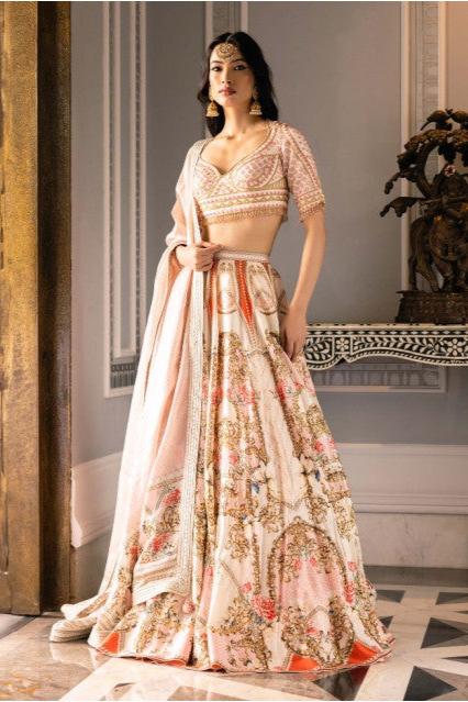 DORIS PRINTED LEHENGA SET
