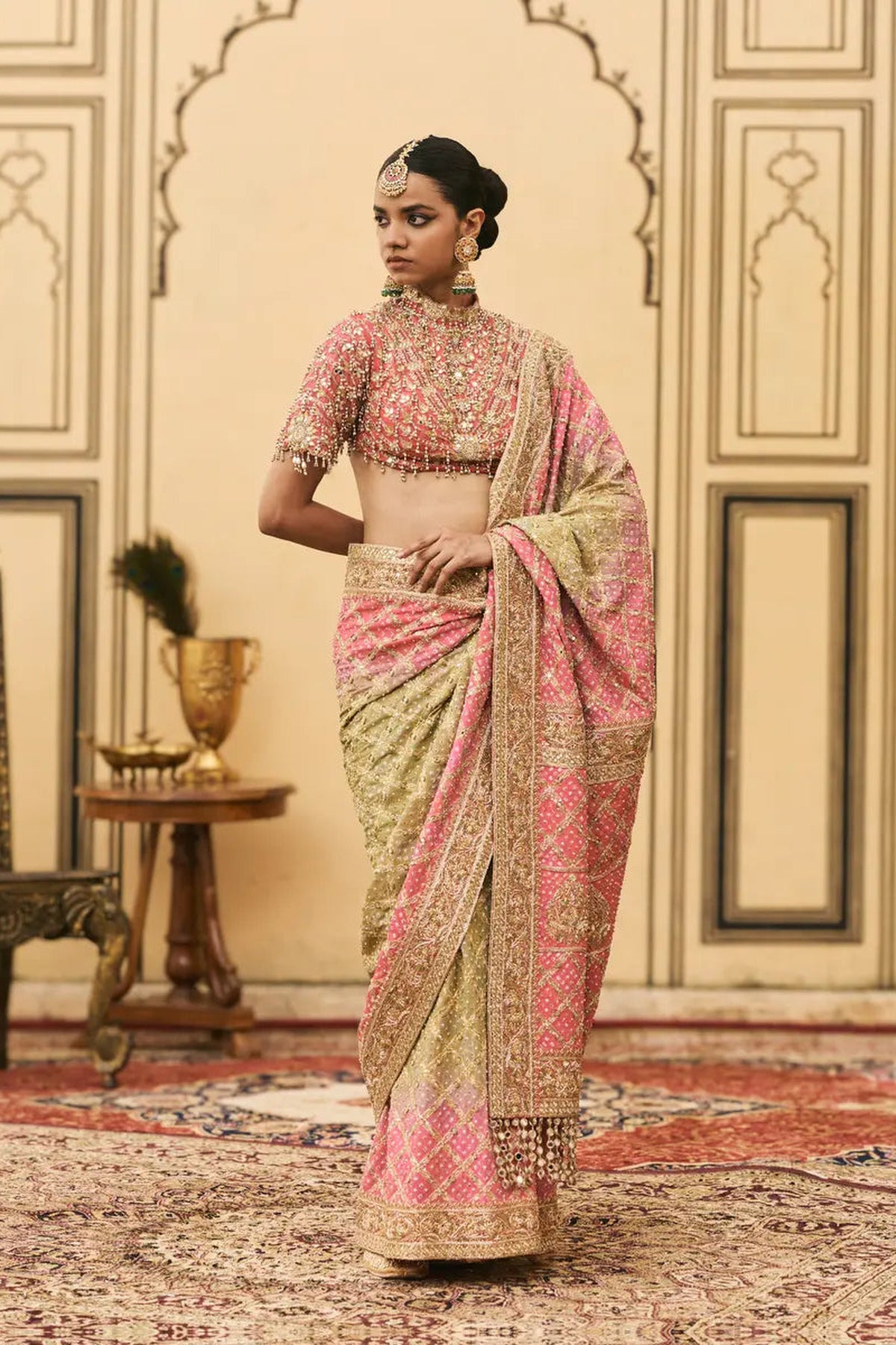Gulnaar Ombre Saree Set