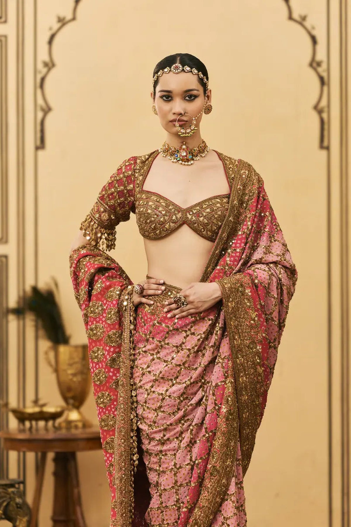 Gulrukh Ombre Saree Set