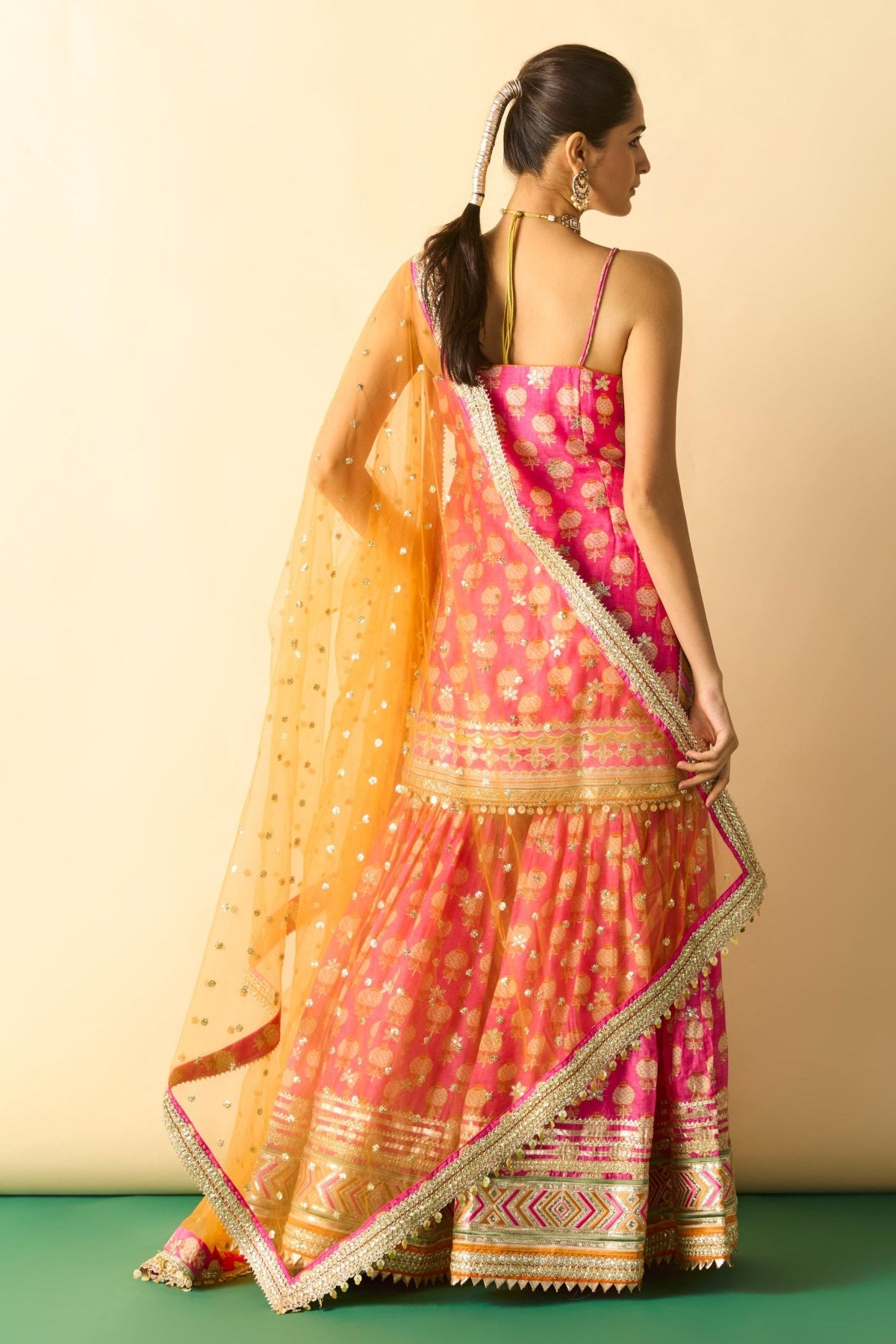 Hebah Patel in Ravina Strappy Sharara Set
