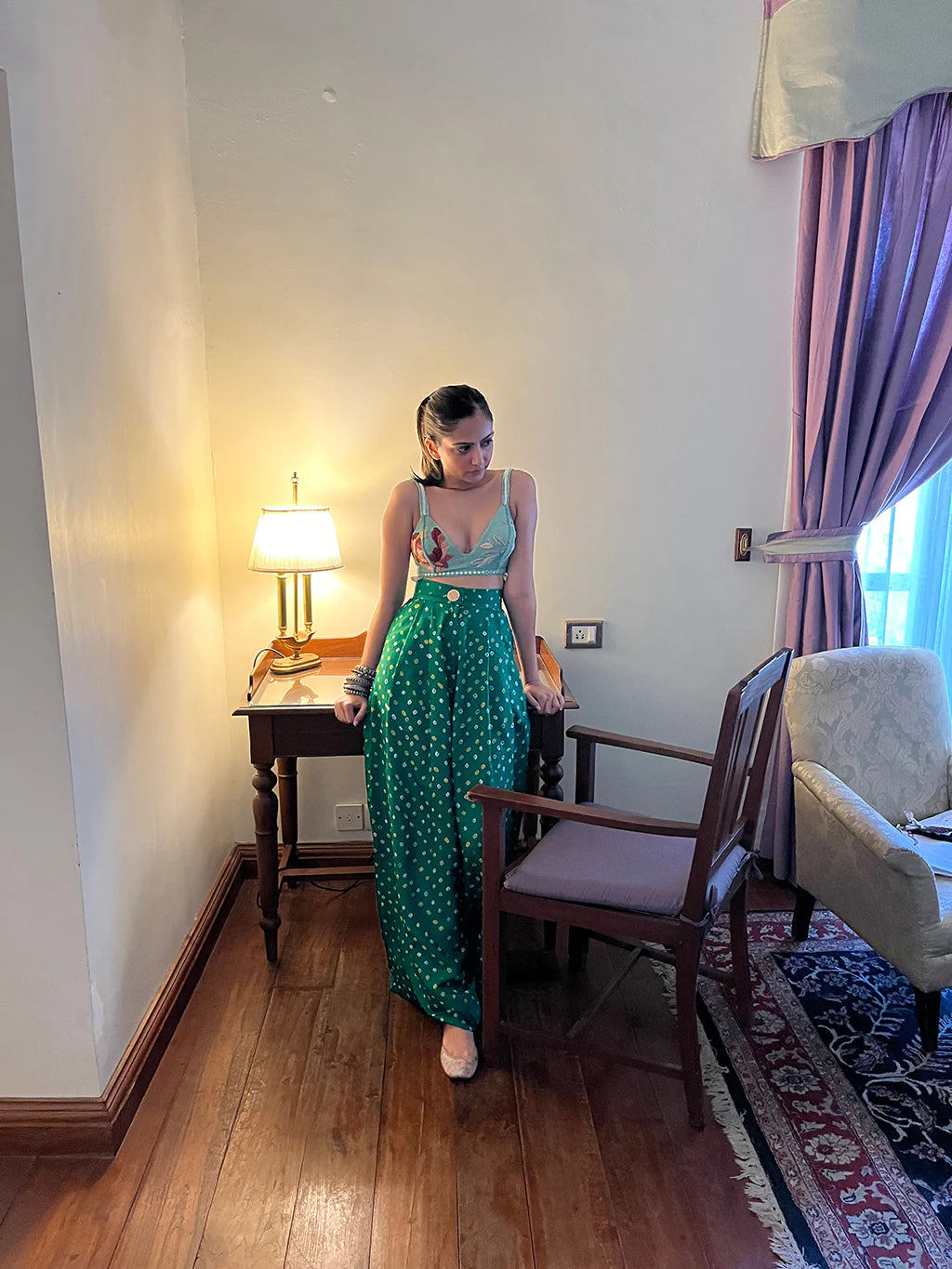 IT’S A SPARKLY MINT BRALETTE & TROUSERS