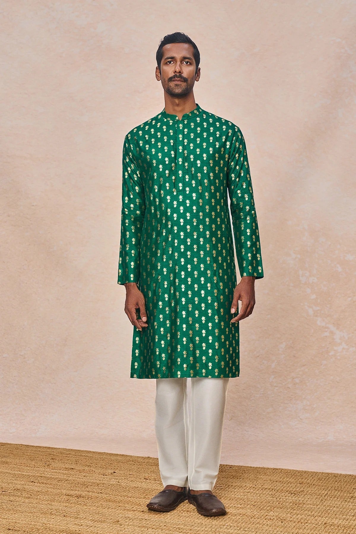 Green Pixie Dust Kurta Set - Ready To Ship