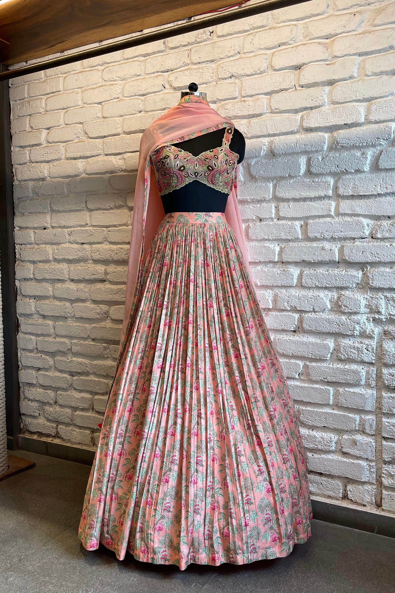 Peach Orchid Lehenga Set - Ready To Ship