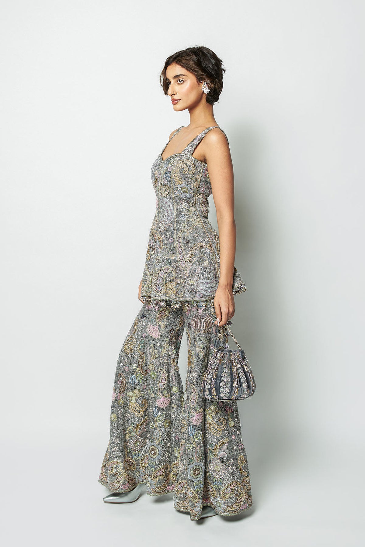 Interaether - Grey Mesh Sharara