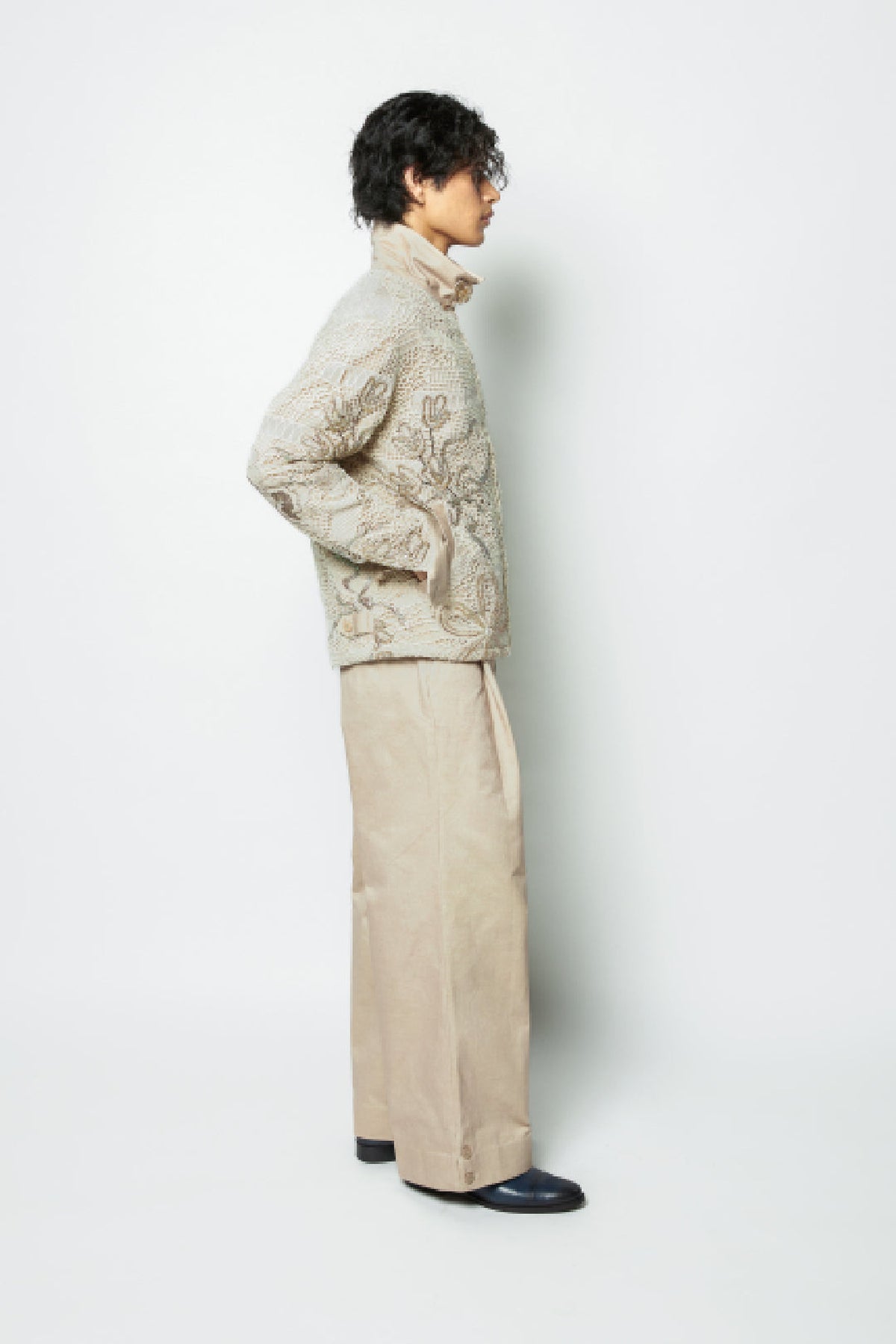 Intercore - ivory beige mesh jacket
