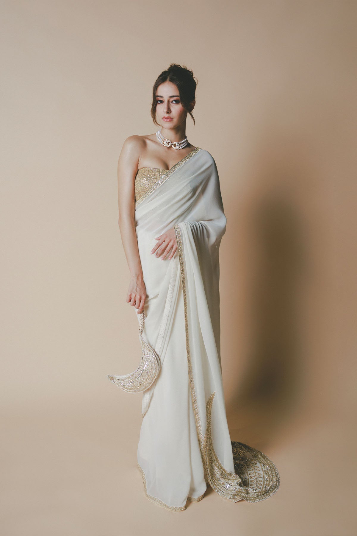 Ivory Chaand Saree